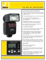 Nikon SB600 - SB 600 - Hot-shoe clip-on Flash Specifications предпросмотр