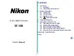 Preview for 1 page of Nikon SF-100 User Manual