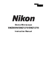 Preview for 1 page of Nikon SMZ1270 Instruction Manual