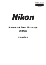 Nikon SMZ1500 Instructions Manual preview