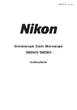 Nikon SMZ645 Instructions Manual preview