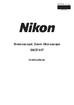 Nikon SMZ745T Instructions Manual preview