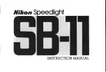 Предварительный просмотр 2 страницы Nikon Speedlight SB-11 Instruction Manual