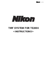 Предварительный просмотр 1 страницы Nikon TIRF Instructions Manual