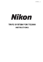 Preview for 1 page of Nikon TIRF2 Instructions Manual