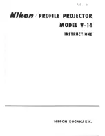 Предварительный просмотр 1 страницы Nikon V-14 Instructions Manual