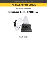 Nikrans LCD-1200GW Installation Manual предпросмотр