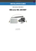 Предварительный просмотр 1 страницы Nikrans MA-2000WF Installation Manual