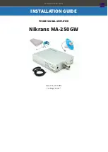 Preview for 1 page of Nikrans MA-250GW Installation Manual