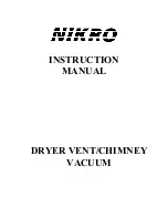 Предварительный просмотр 1 страницы Nikro DV15360 Instruction Manual