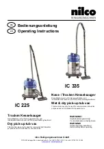 Preview for 1 page of nilco IC 225 Operating Instructions Manual