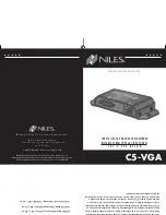 Предварительный просмотр 1 страницы Niles C5-VGA Installation Manual