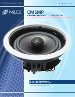 Niles CM5MP Specification Sheet preview