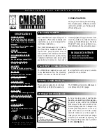 Niles CM650SI blueprint series Installation And Operating Manual preview