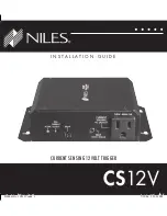 Предварительный просмотр 1 страницы Niles CS12V Installation Manual