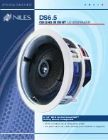 Niles Directed Soundfield DS6.5 Specification Sheet preview