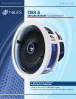 Предварительный просмотр 1 страницы Niles DS8.5 Specification Sheet