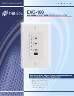 Niles EVC-100 Specification Sheet предпросмотр