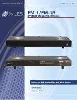Niles FM-1 Specification Sheet preview