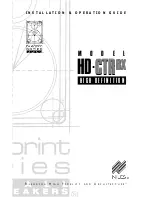 Preview for 1 page of Niles HD-CTRBX Installation & Operation Manual