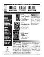 Niles HD525 Technical Data Sheet предпросмотр