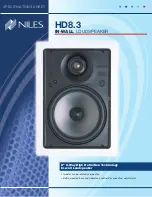 Niles HD8.3 Specification Sheet preview