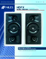 Niles HDFX Specification Sheet preview