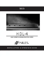 Niles HDL-4 Installation & Operation Manual предпросмотр