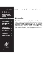 Предварительный просмотр 2 страницы Niles HDL-4 Installation & Operation Manual