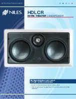 Niles HDLCR Specification Sheet preview