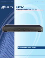 Предварительный просмотр 1 страницы Niles HPS-6 Specification Sheet