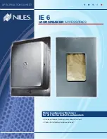 Niles IE6 Specification Sheet предпросмотр