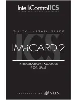 Niles IM-iCARD 2 Quick Install Manual preview