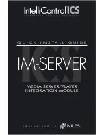 Предварительный просмотр 1 страницы Niles IM-SERVER Quick Install Manual