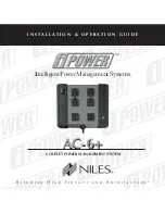 Предварительный просмотр 1 страницы Niles iPower AC-6 Installation & Operating Manual