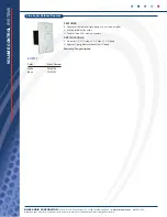 Предварительный просмотр 2 страницы Niles LVW-1 Specification Sheet