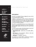 Предварительный просмотр 2 страницы Niles MS-1 Installation & Operating Manual