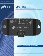 Preview for 1 page of Niles MSU140 Features & Specifications  Manual