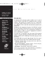 Предварительный просмотр 2 страницы Niles MSU140 Installation & Operating Manual