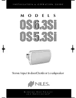 Предварительный просмотр 1 страницы Niles OS5.5 Installation & Operation Manual