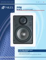 Niles PERFORMANCE PR6 Specification Sheet preview