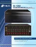 Niles SI-1260 Specification Sheet предпросмотр