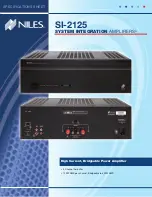 Niles SI-2125 Specification Sheet preview