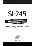 Niles SI-245 Installation & Operation Manual предпросмотр