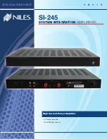 Niles SI-245 Specification Sheet предпросмотр