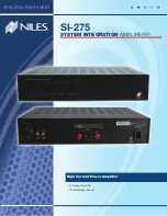 Niles SI-275 Export Specification Sheet preview