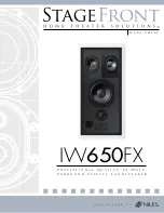 Niles StageFront Home Theater Solutions IW650FX Datasheet preview