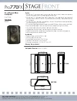 Предварительный просмотр 2 страницы Niles StageFront Home Theater Solutions
Pro770FX Datasheet