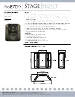 Preview for 2 page of Niles StageFront Home Theater Solutions
Pro870FX Datasheet