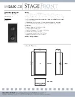 Предварительный просмотр 2 страницы Niles StageFront IW2650LCR Datasheet